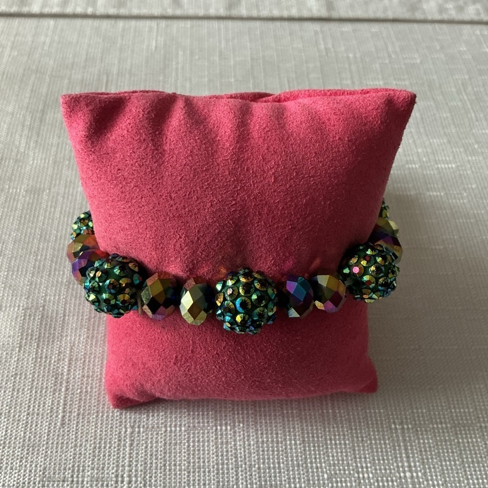 Iridescent Stretch Bead Bracelet